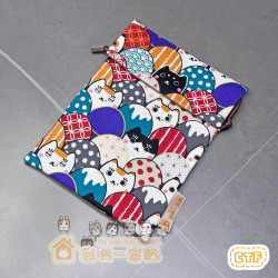 斜背包（貓咪圖案，台灣/日本布料）